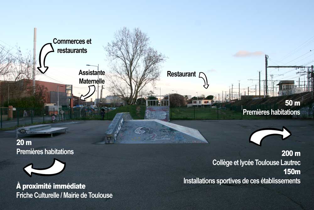 photos du skate park et description des abords immédiats